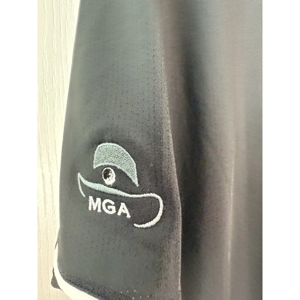 Adidas Climacool Golf Polo Shirt Size L Black Gray Two-Tone MGA Logo NWT